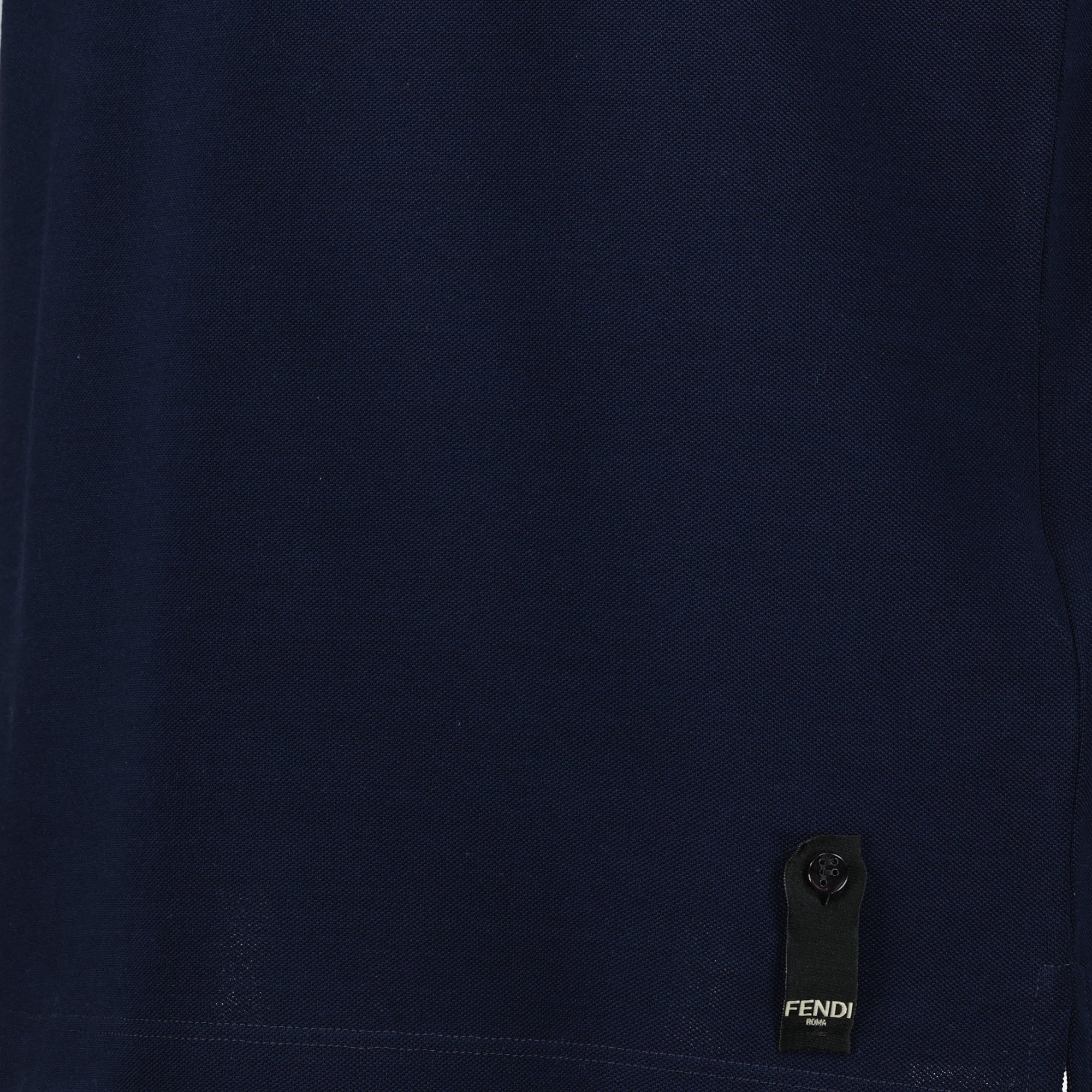 Polos Polo en coton Fendi Bleu foncé Homme