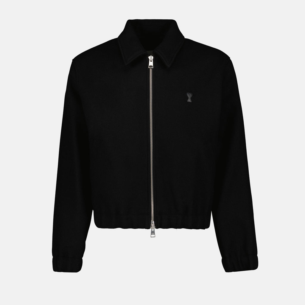 Jackets Blouson en laine Ami PARIS Black Homme