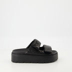 Scarpe aperte Mule in Pelle Trapuntata Prada Nero Femme