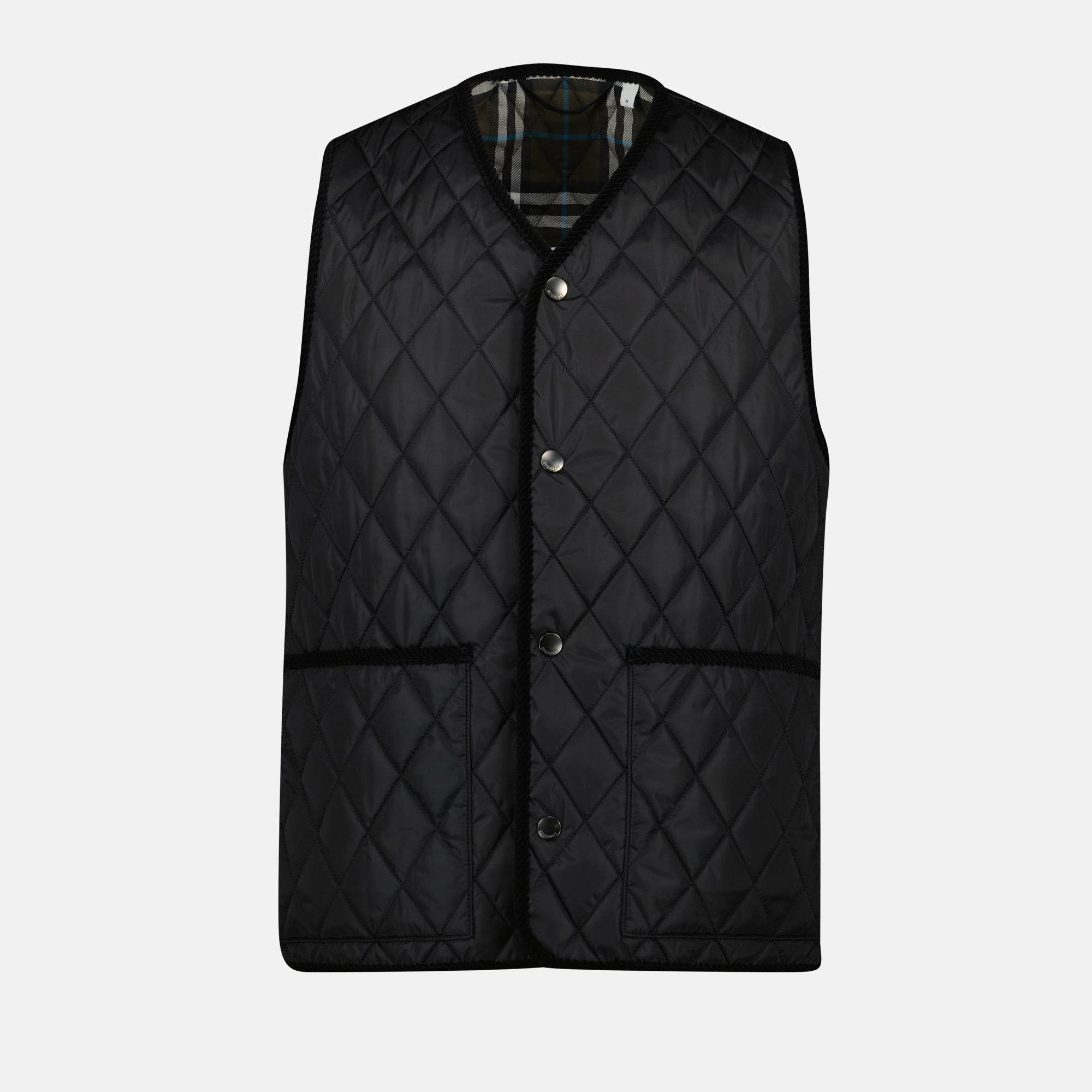 Jacken Tiverton Schwarze Ärmellose Jacke Burberry Schwarz Homme