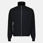 Image de l'article Veste zippée noir à broderie de la marque Dior pour Homme - Saison Printemps-Été 2026 - Vue de Face