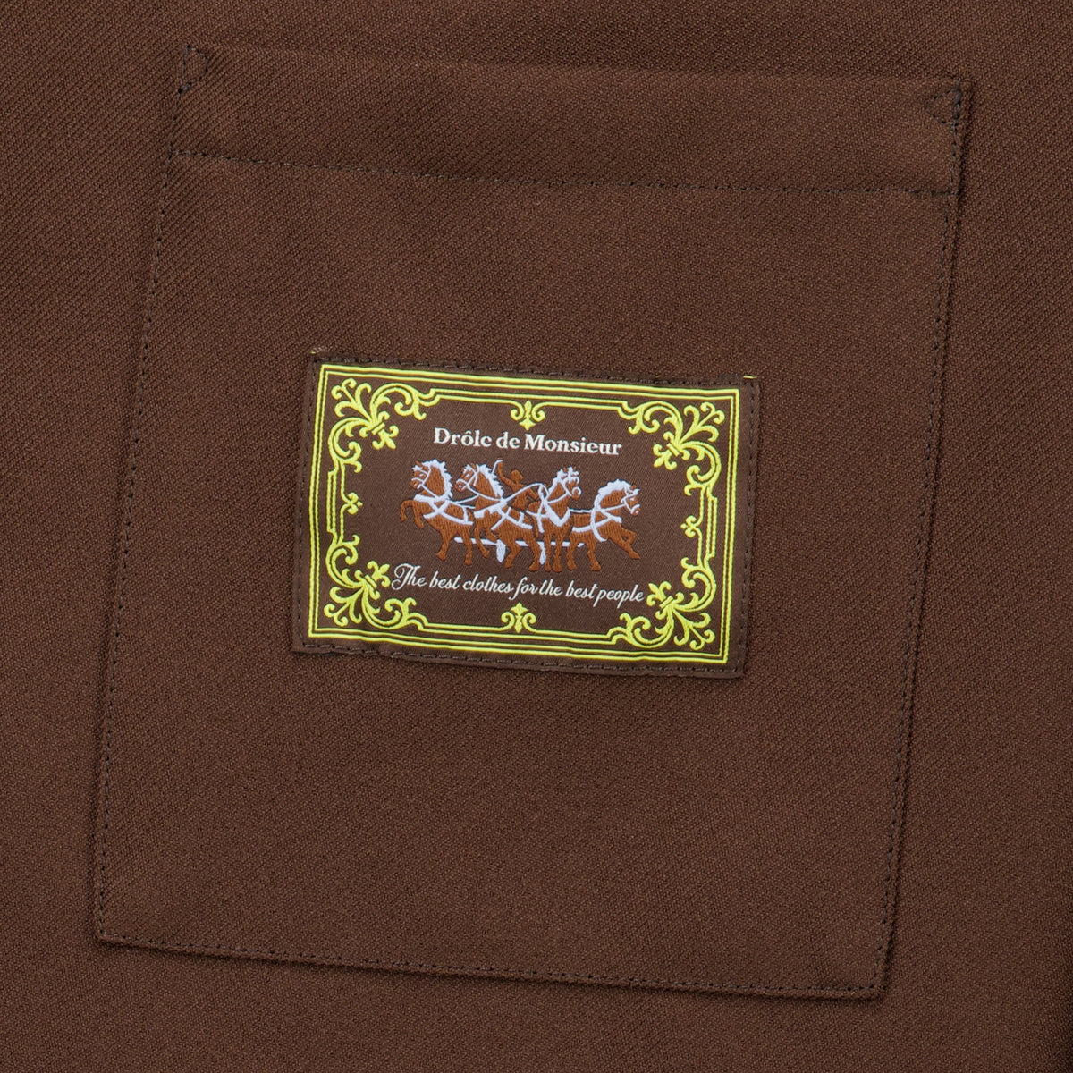 Chemises Chemise élastiquée marron Drole De Monsieur Marron Homme