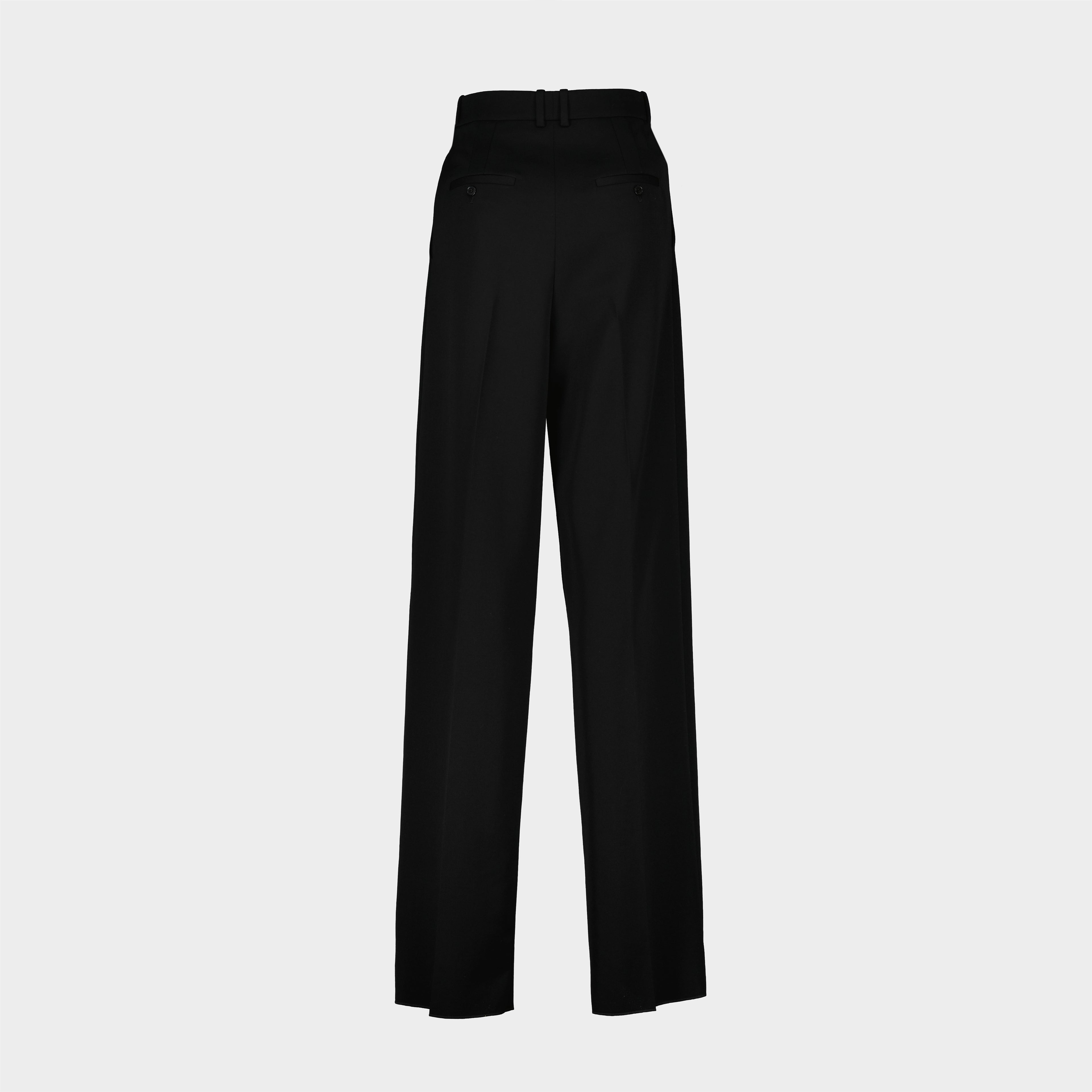 Pants Wool Trousers Saint Laurent Black Femme