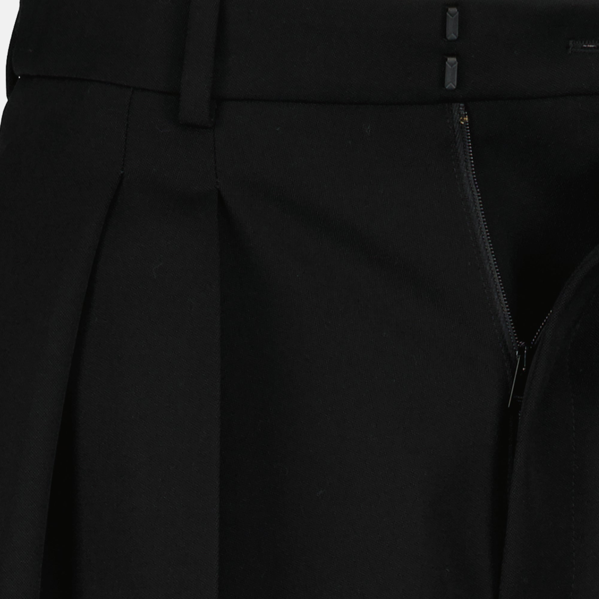 Pants Wool Trousers Saint Laurent Black Femme