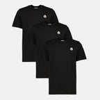 Imagen del artículo Lote de tres camisetas negras de la marca Moncler para Hombre - Temporada Primavera-Verano 2026 - Vista Frontal