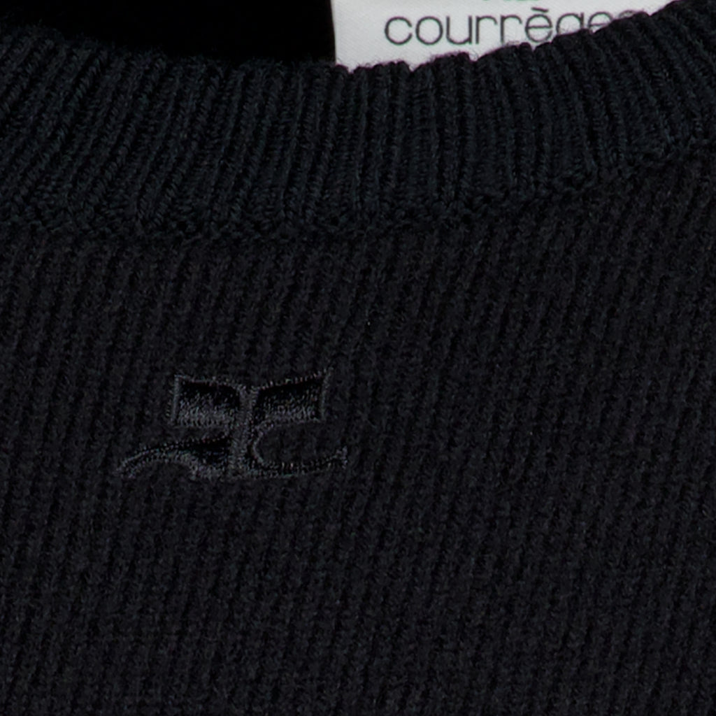 Maille 검은색 울 스웨터 Courrèges Noir Femme