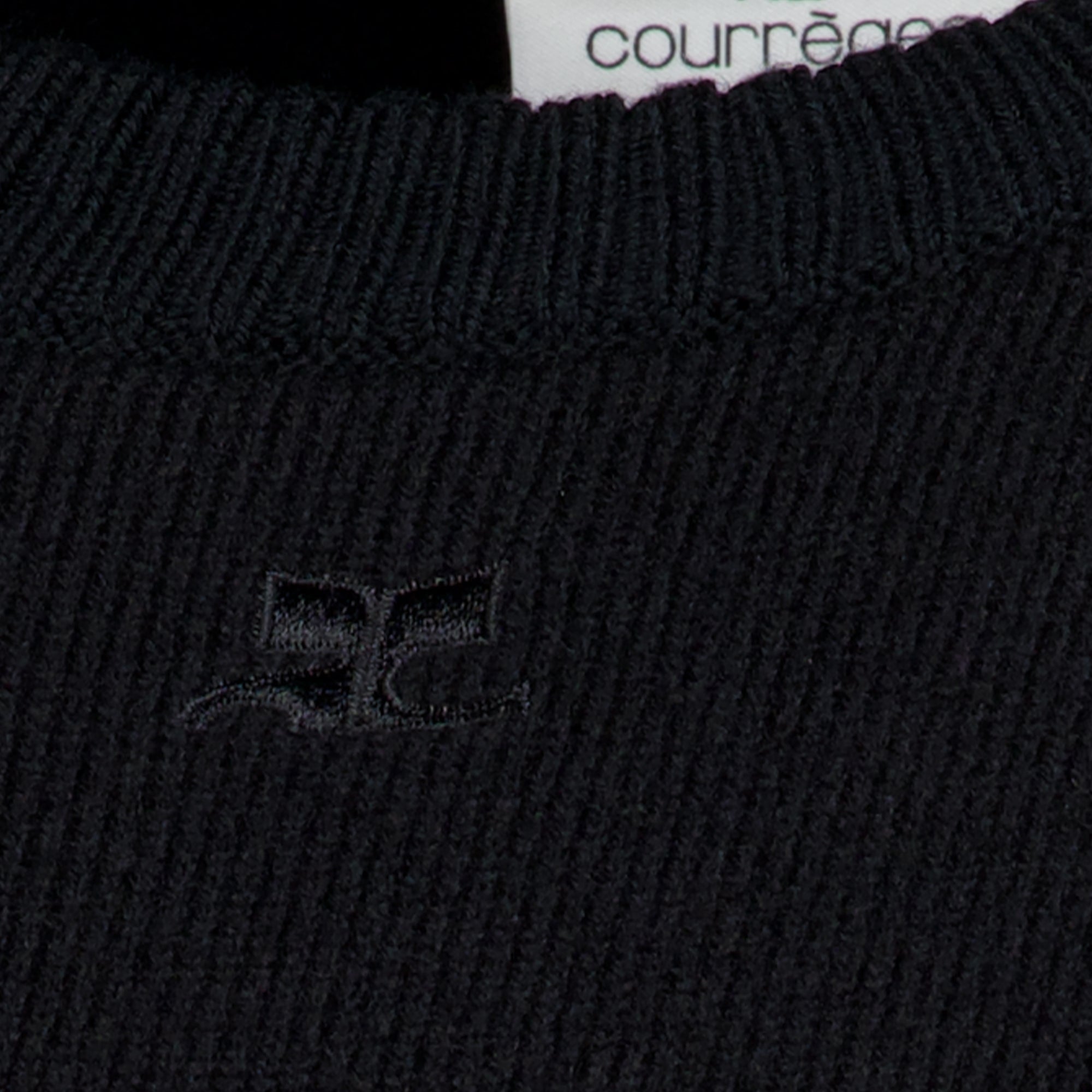 Maille Schwarzer Wollpullover Courrèges Noir Femme