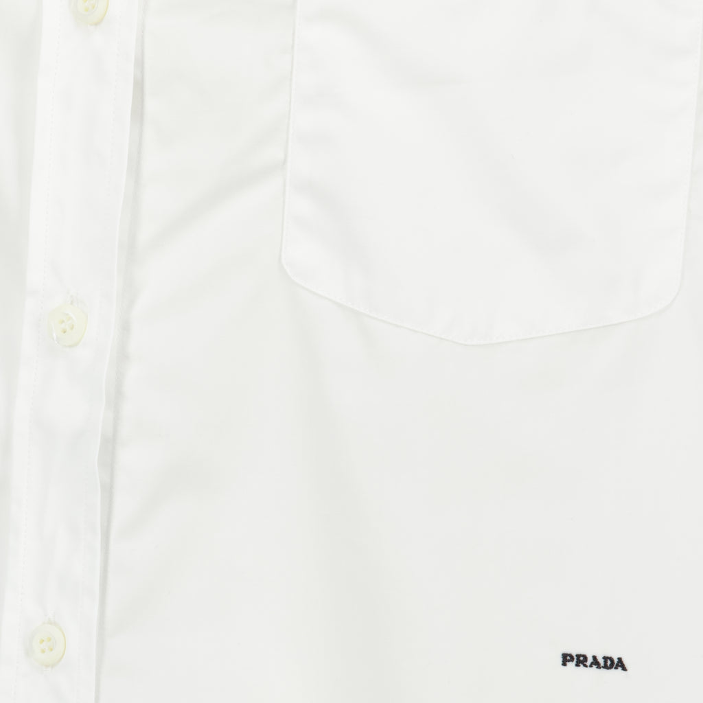 Chemises 화이트 포플린 셔츠 Prada Blanc Femme