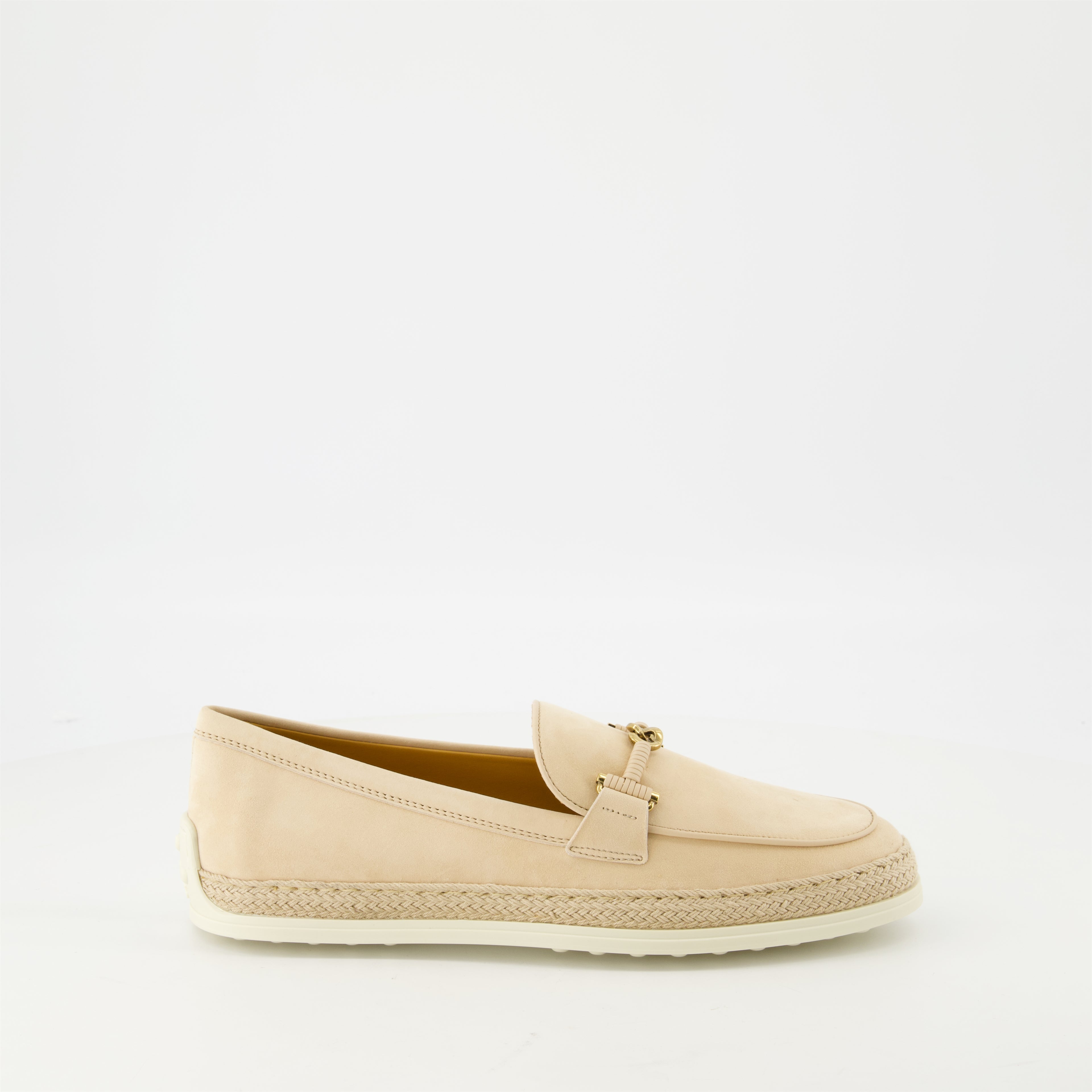 Loafers Suede Leather Loafers Tod's Beige Femme