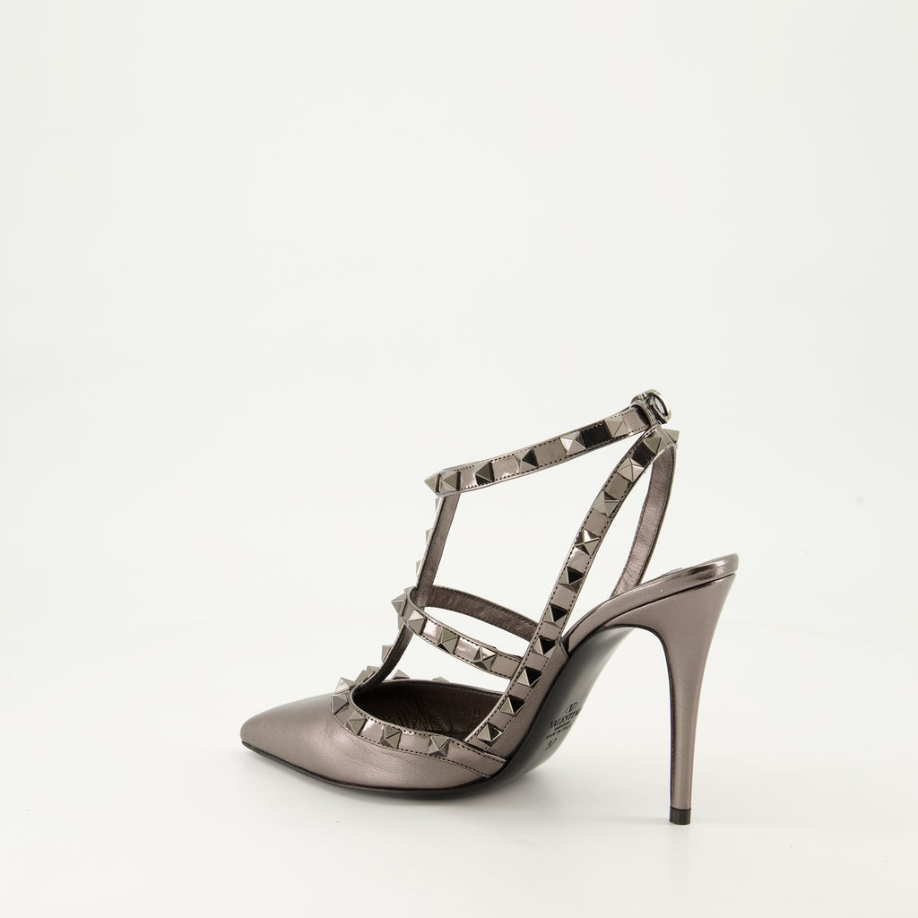 Pumps Rockstud Heels Valentino Garavani Silber Femme