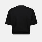 Camisetas Camiseta Crop de Fresa Versace Negro Femme