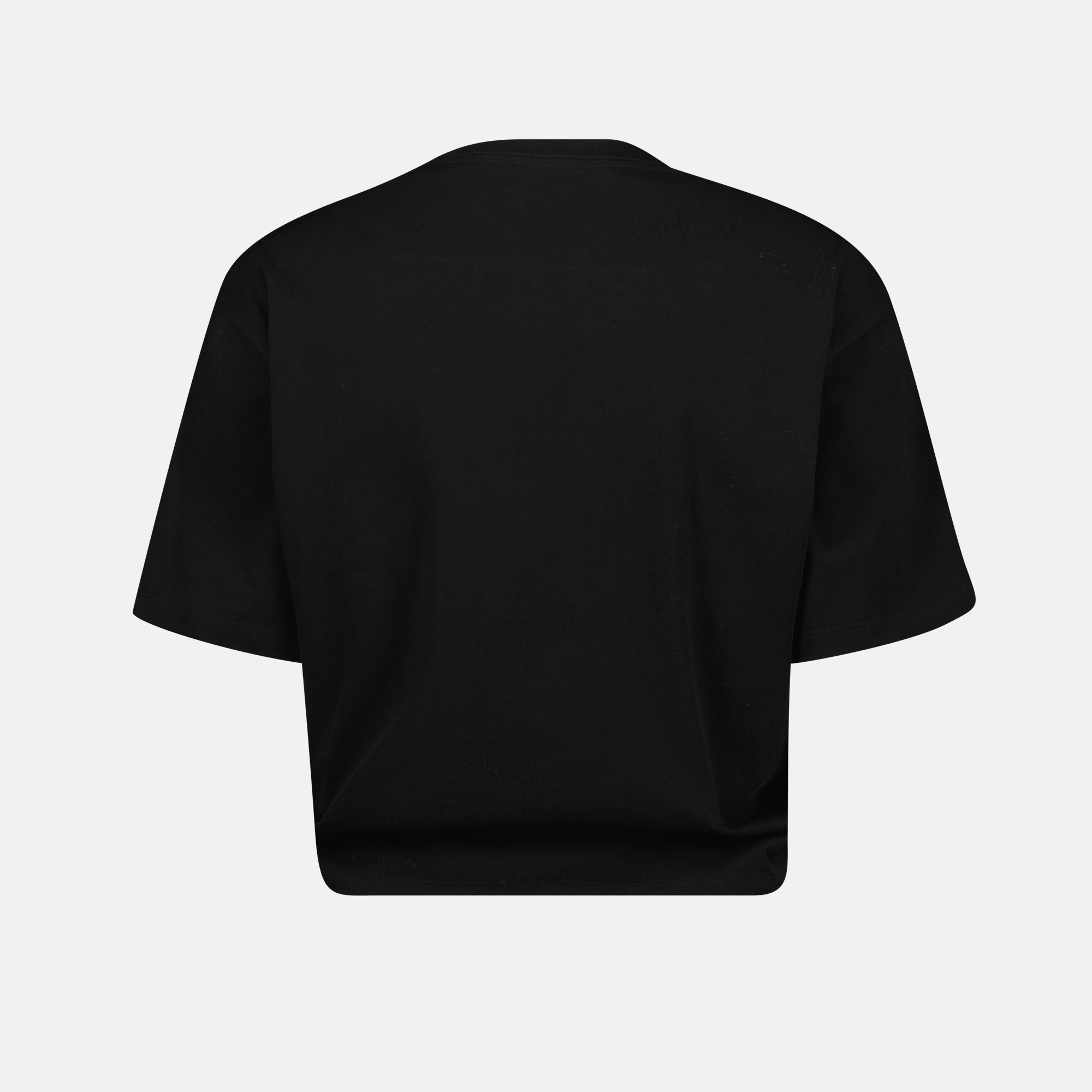 Camisetas Camiseta Crop de Fresa Versace Negro Femme