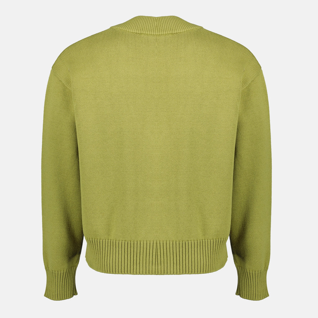 Image de l'article Cardigan AMI de coeur vert de la marque Ami PARIS pour Unisex - Saison Printemps-Été 2026 - Vue de Dos