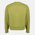 Image de l'article Cardigan AMI de coeur vert de la marque Ami PARIS pour Unisex - Saison Printemps-Été 2026 - Vue de Dos