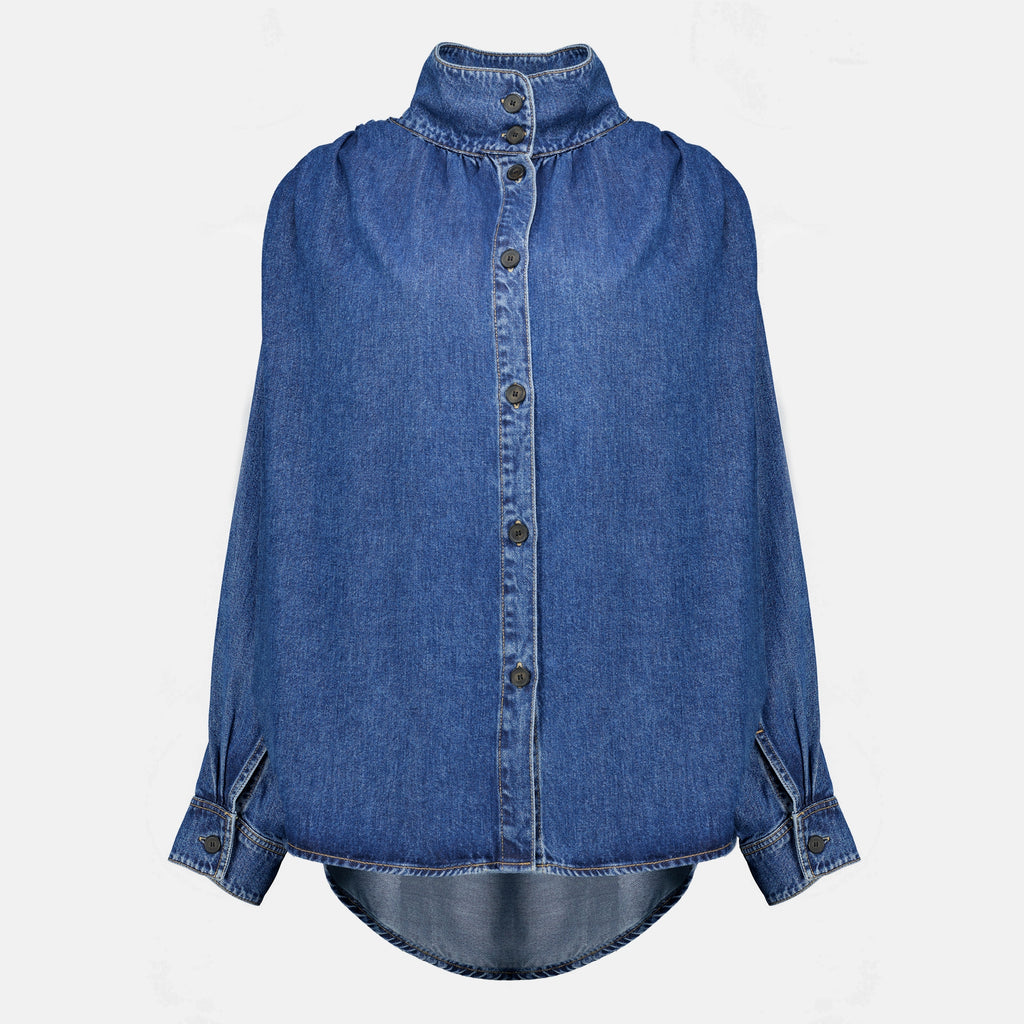 Tops Chemise fluide en denim bleu Iro Bleu foncé Femme