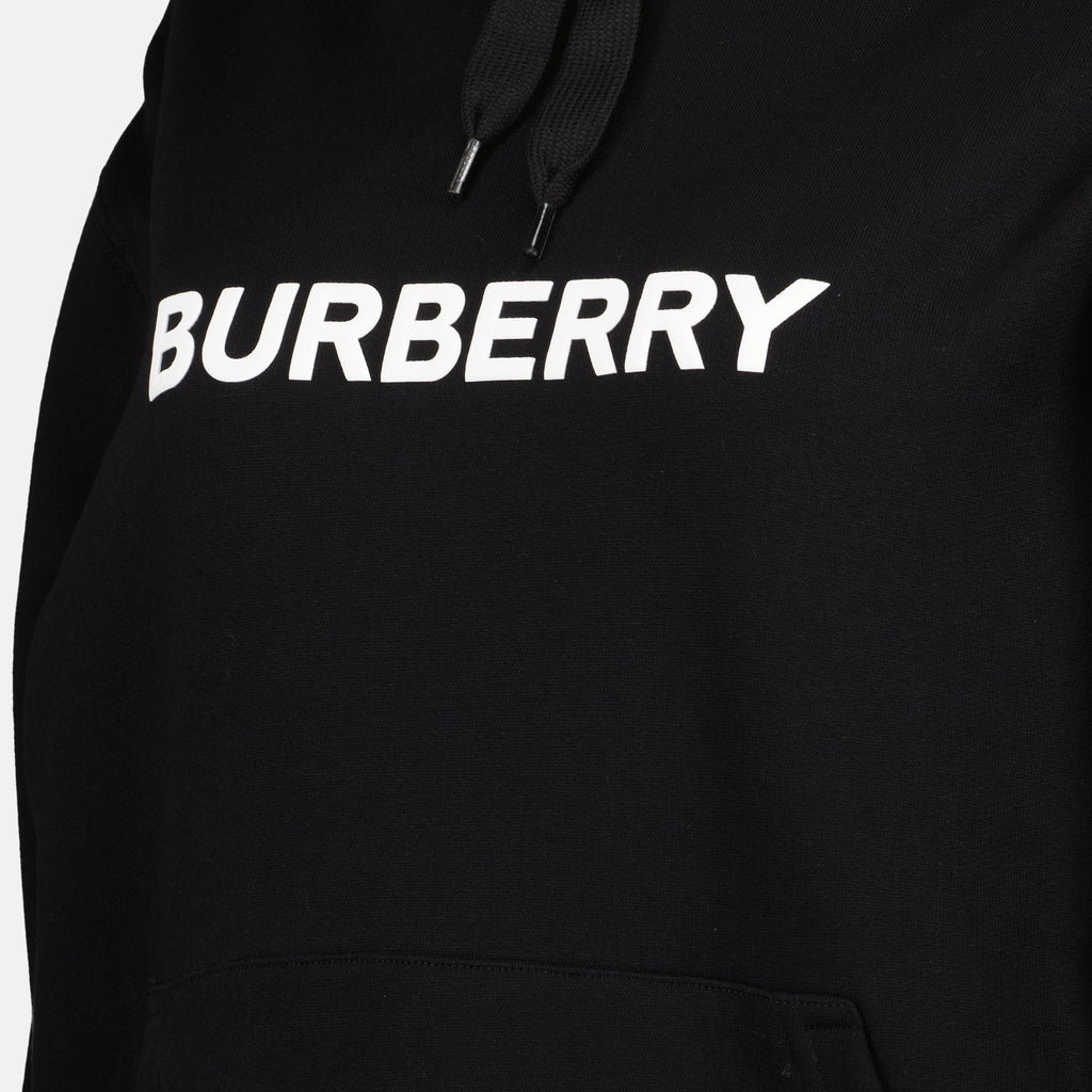 Sweatshirts Sweat à capuche à logo Burberry Noir Femme