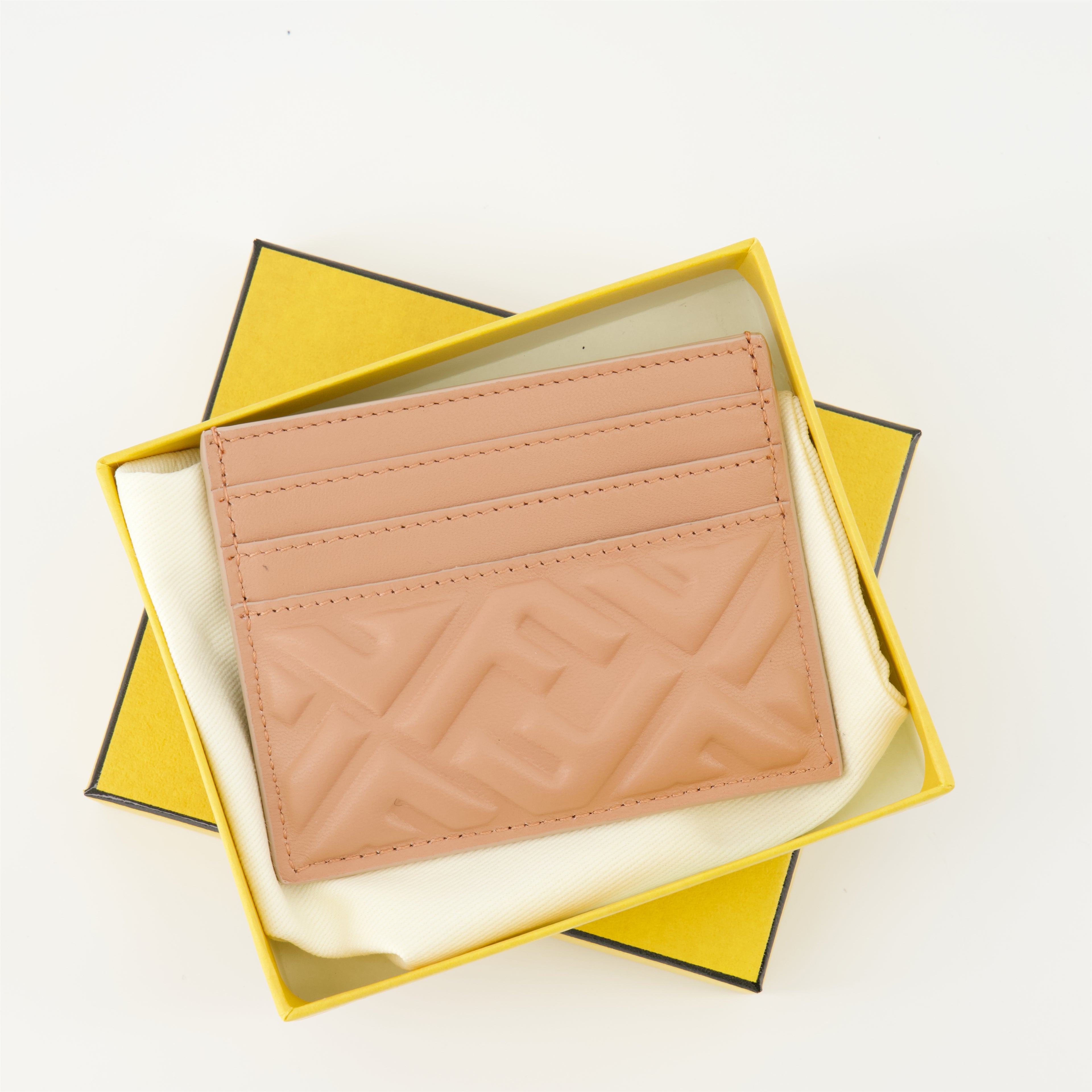 Piccola pelletteria Porte-cartes Baguette Fendi Rosa Femme