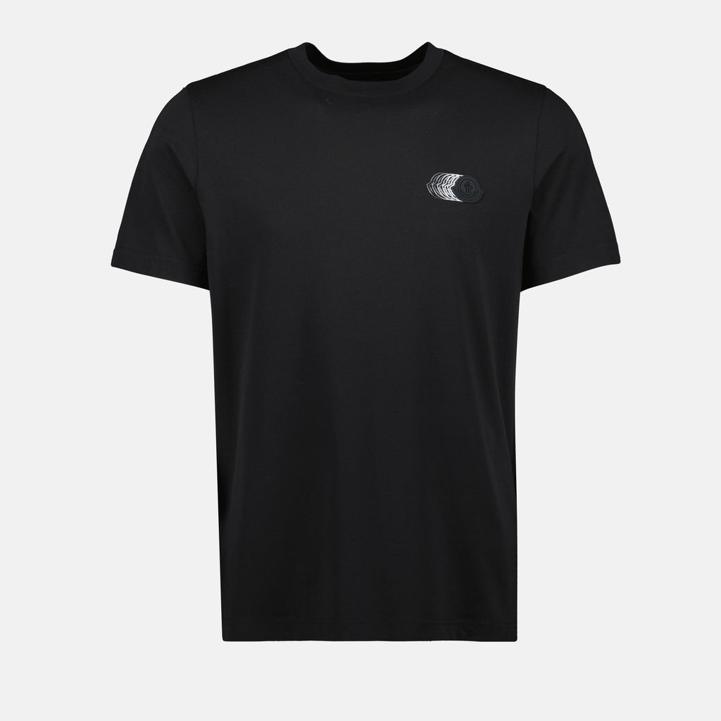 T-shirts Faded Logo Print T-shirt Moncler Black Homme