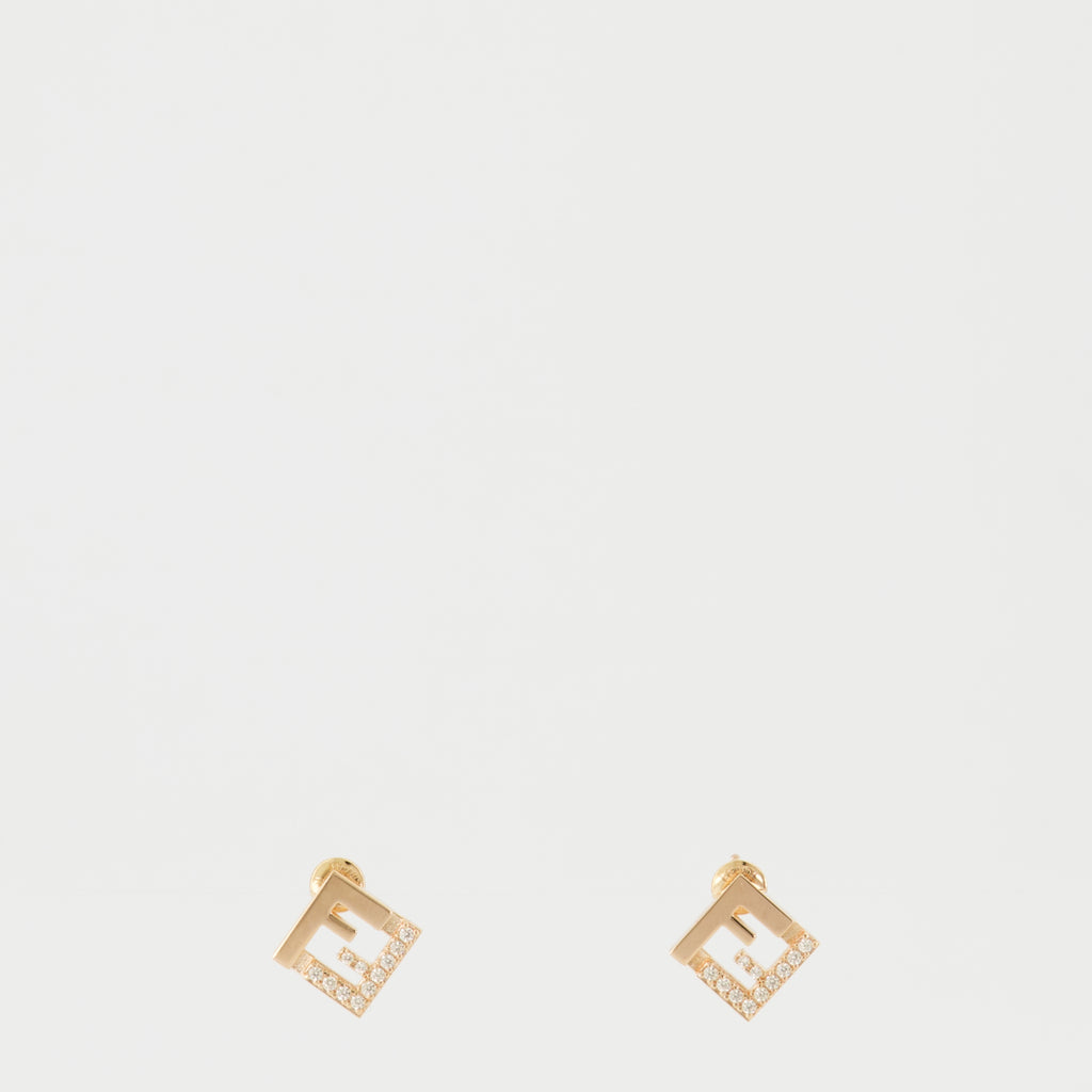 Image of the Forver earrings with crystals by the brand Fendi for Women - Spring-Summer 2026 - Detailed View_2