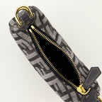 Image of the Fendi Fendigraphy nano gray denim bag for Women - Fall-Winter 2025 - Detailed View_4