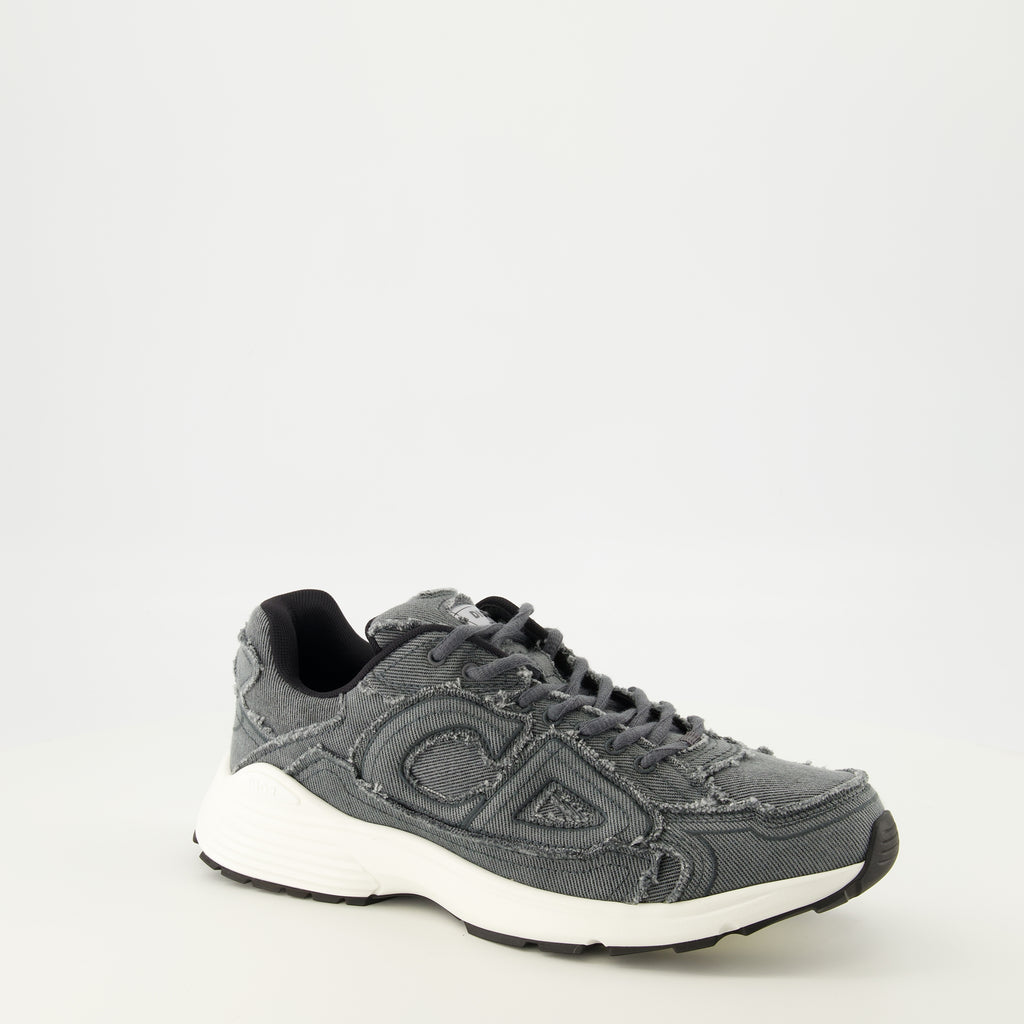 Baskets Baskets B30 effet denim grises Dior Gris Homme