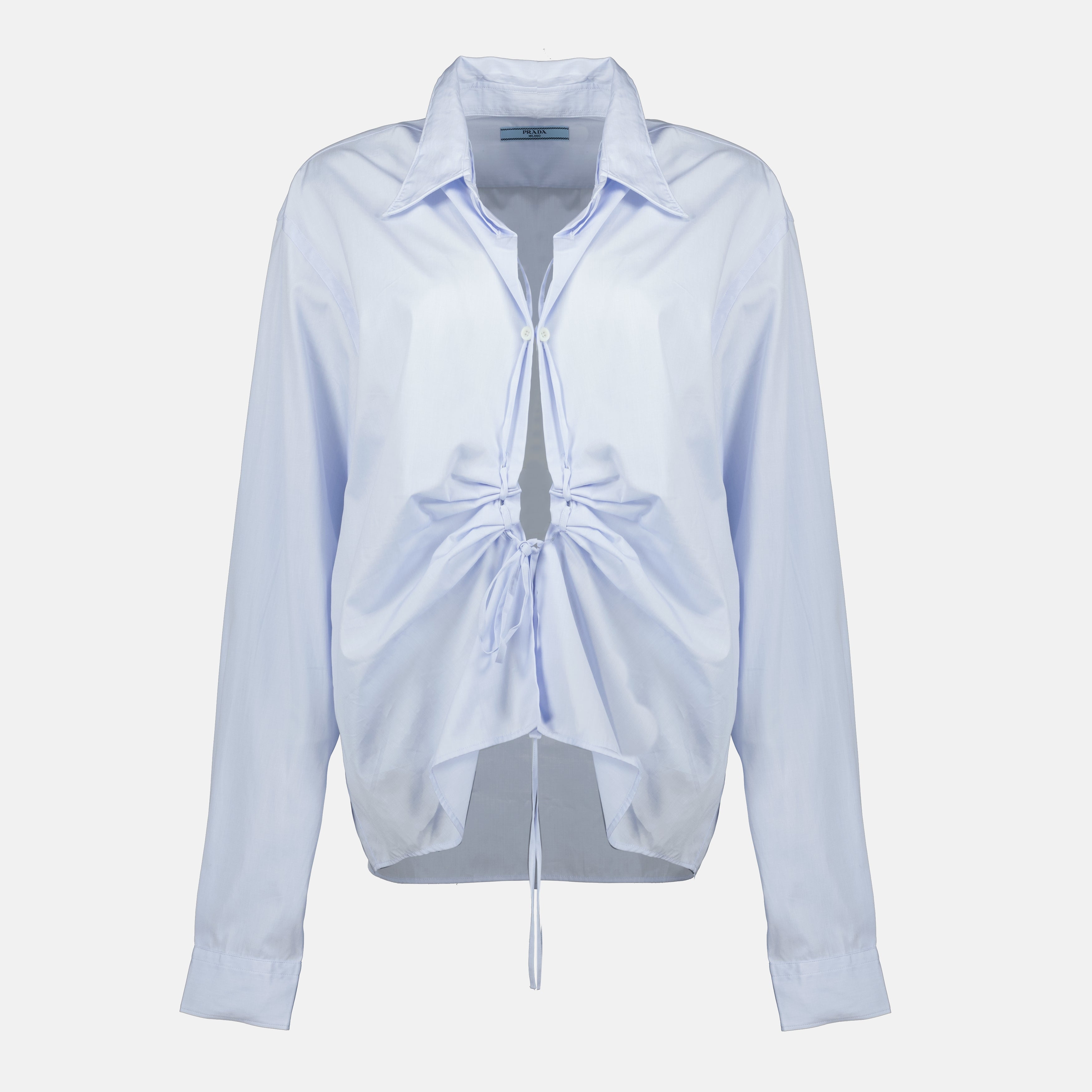 Image of the Prada Women's Knot Shirt - Fall-Winter 2025 - Front View