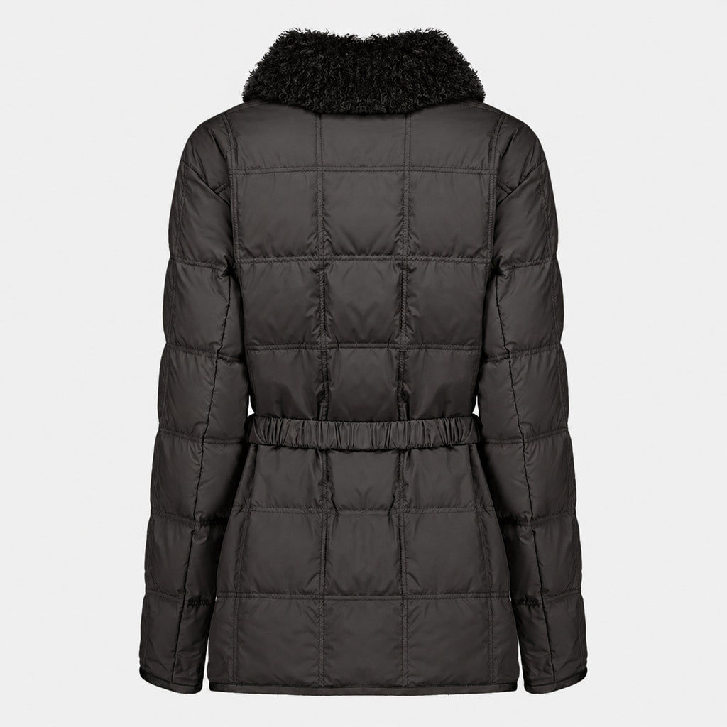 Manteaux Doudoune à ceinture Cygnes noir Moncler Noir Femme