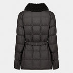 Manteaux Black Swan Gürtel Daunenjacke Moncler Noir Femme