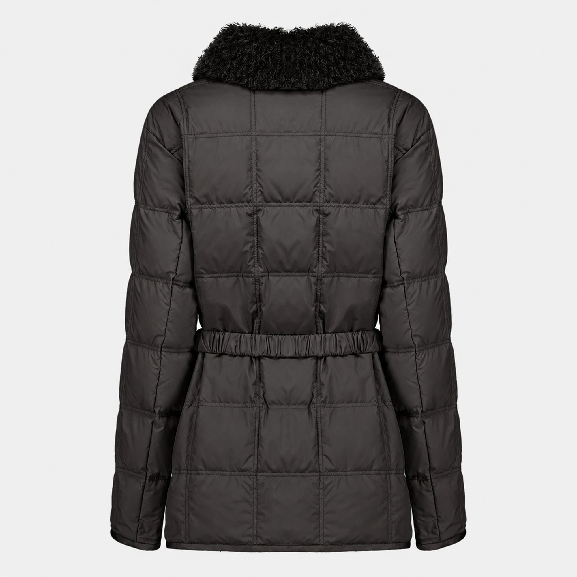 Manteaux Chaqueta de Plumas con Cinturón Black Swan Moncler Noir Femme