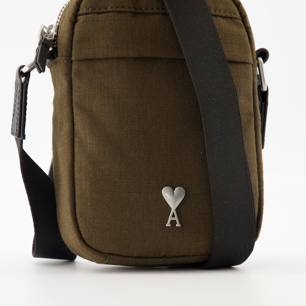 Sacs bandoulière Petit sac crossbody Ami PARIS Kaki Unisexe