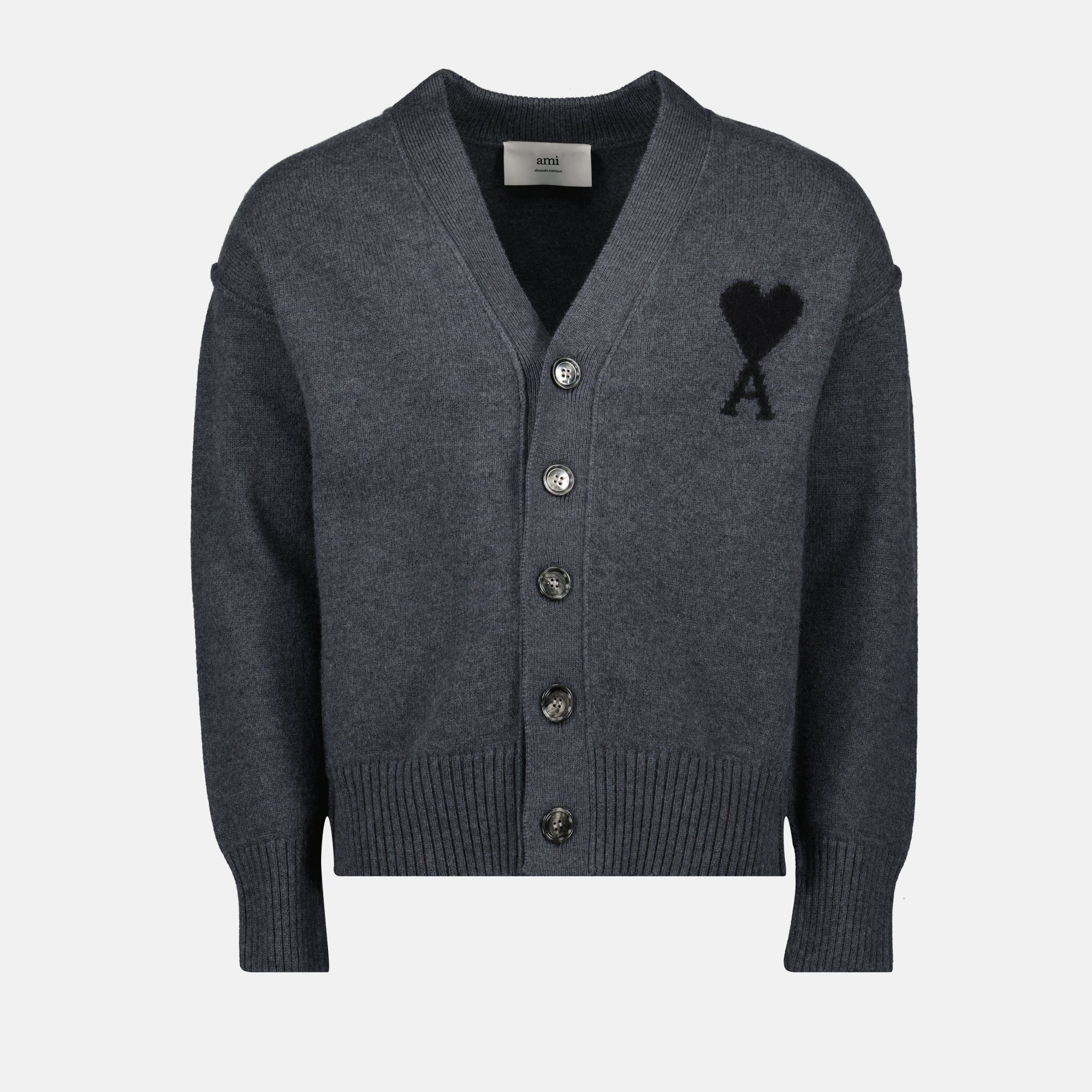 Image de l'article Cardigan Ami de coeur de la marque Ami PARIS pour Unisex - Saison Automne-Hiver 2025 - Vue de Face