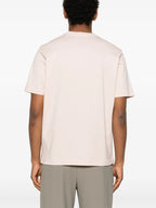 T-shirts Embroidered Logo T-shirt Moncler Pink Homme
