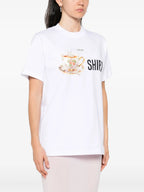 Image of the printed T-shirt from the brand Moschino for Women - Autumn-Winter Season 2025 - Detailed View_1