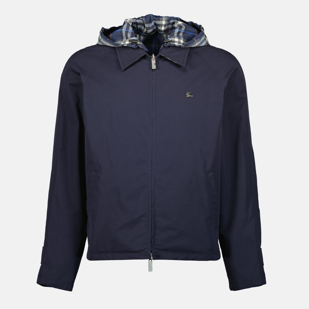 Vestes Chaqueta Reversible a Cuadros en Azul Marino Burberry Bleu foncé Homme