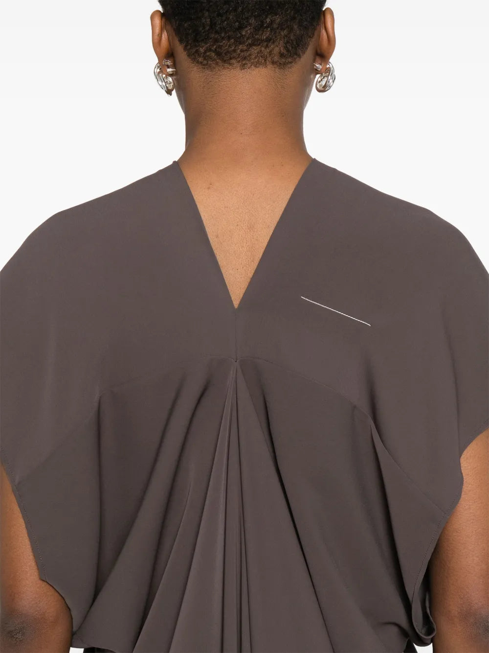 Robes Langes Kleid Mm6 Marron Femme