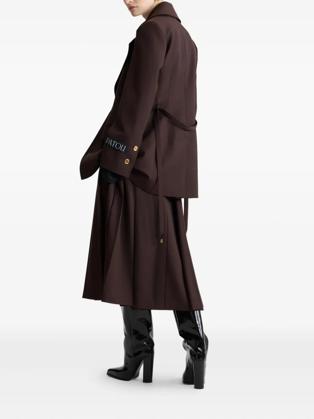 Image de l'article Veste mi-longue en laine de la marque Patou pour Femme - Saison Automne-Hiver 2025 - Vue détaillée_1