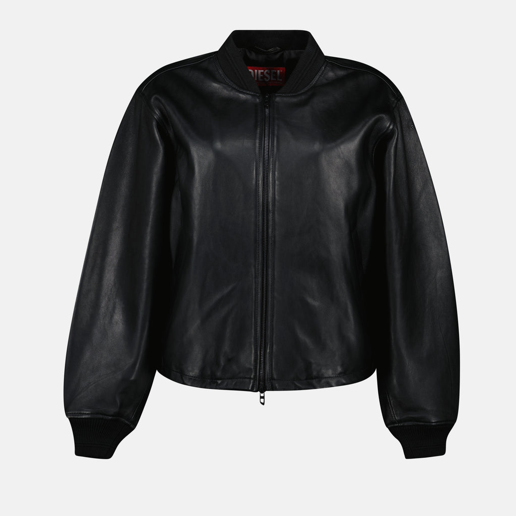 Manteaux Bomber en cuir L-Ilyan Diesel Noir Femme