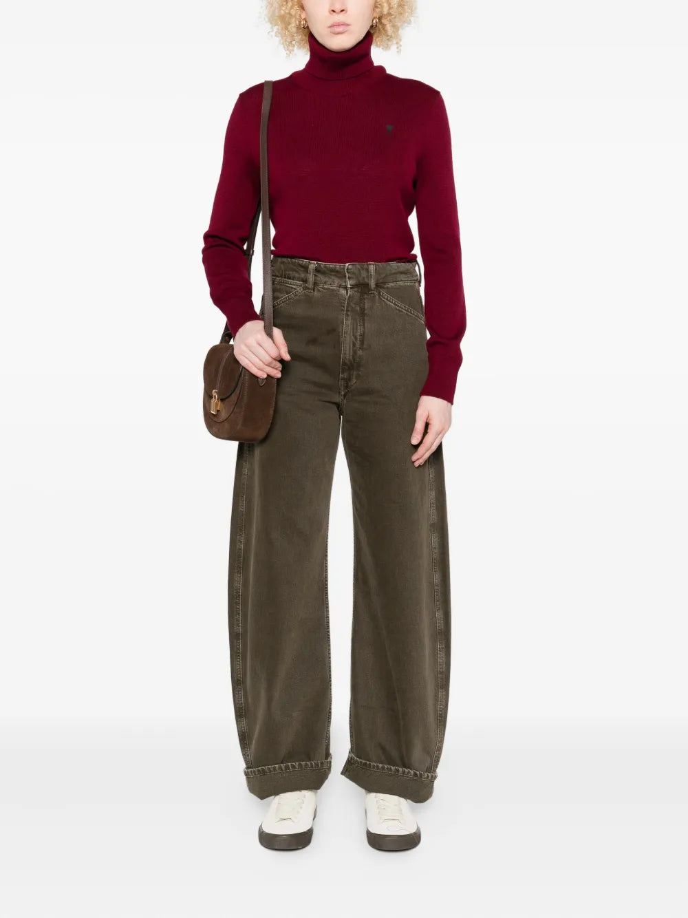 Image de l'article Pull col roulé Ami de coeur de la marque Ami PARIS pour Femme - Saison Automne-Hiver 2025 - Vue de Dos