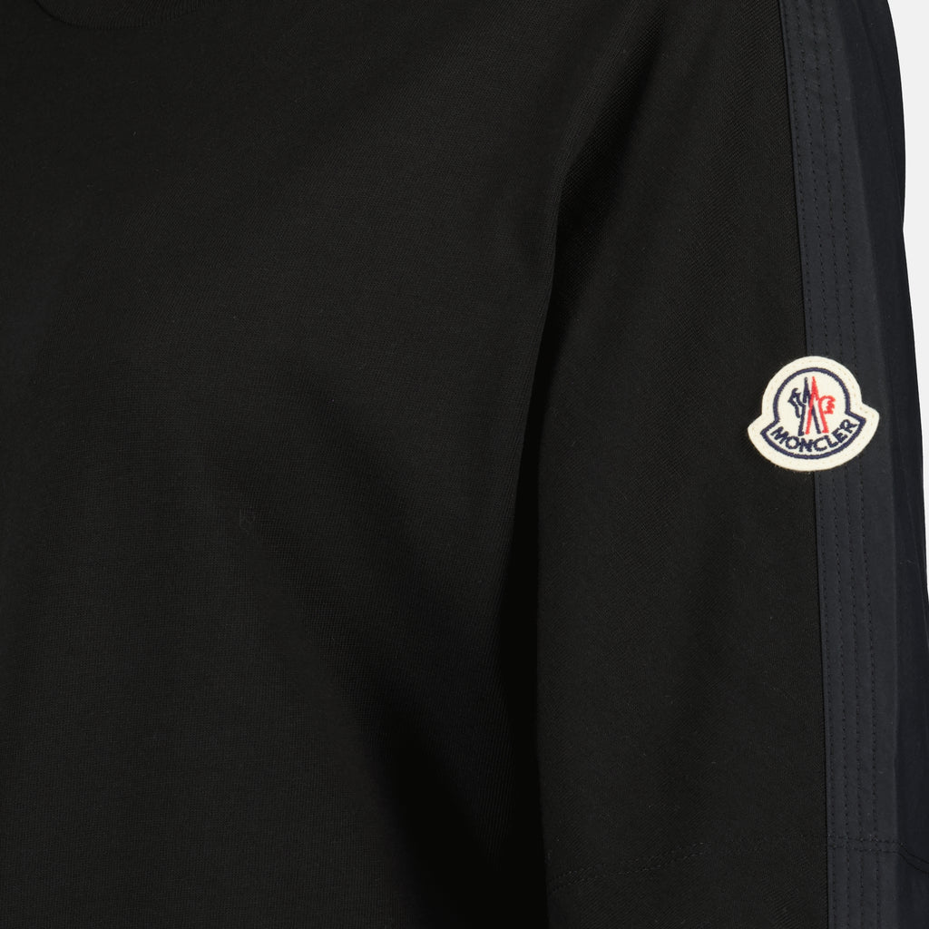 Robes Mini abito in cotone nero con cintura Moncler Noir Femme