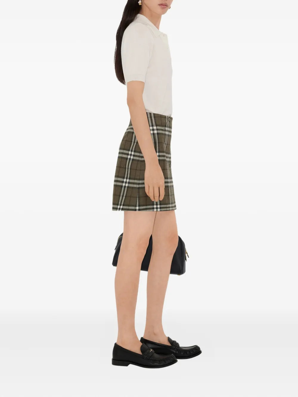 Bild des Burberry Damen Minirock mit Karomuster - Herbst-Winter 2025 - Detaillierte Ansicht 1