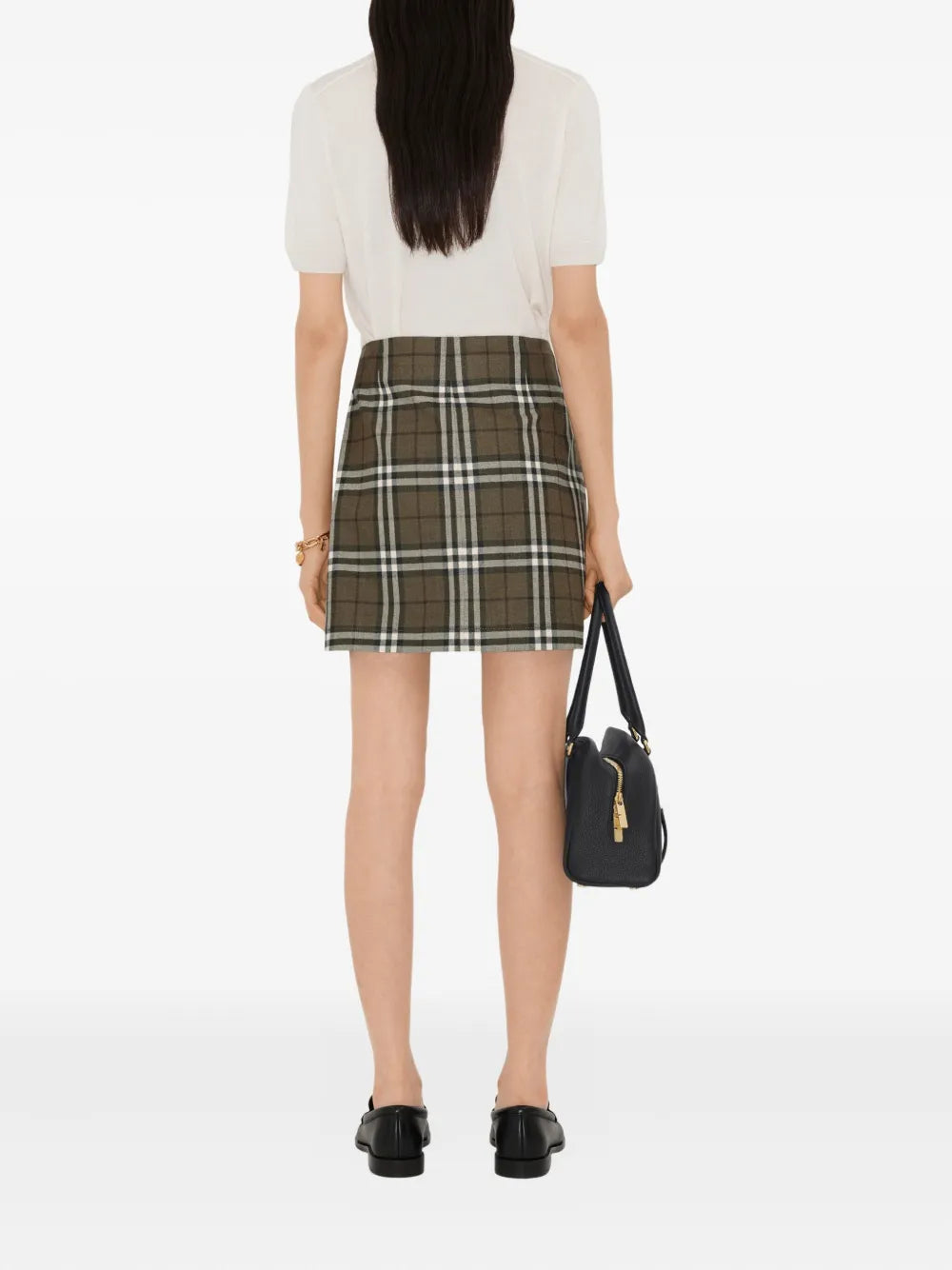 Bild des Burberry Damen Minirock mit Karomuster - Herbst-Winter 2025 - Detaillierte Ansicht 4