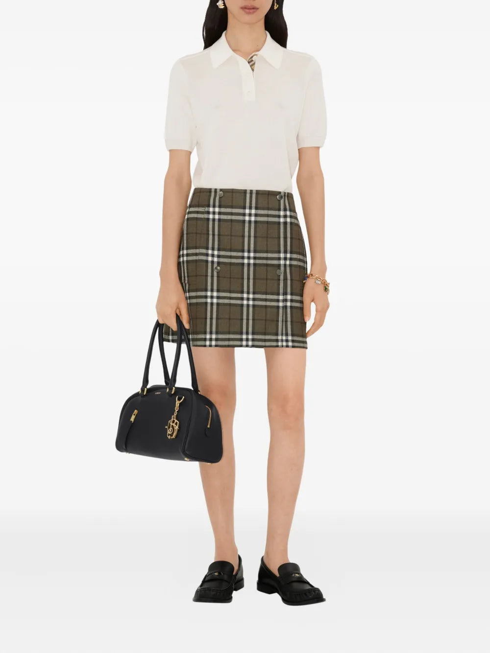 Image de l'article Mini jupe Check de la marque Burberry pour Femme - Saison Automne-Hiver 2025 - Vue de Dos