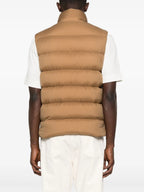Vestes Giacca in Piuma Senza Maniche Tibb Moncler Beige Homme