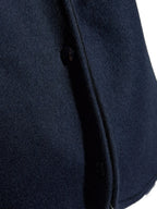 Giubbotti Cappotto in Lana Con Zip Moncler Blu scuro Donne