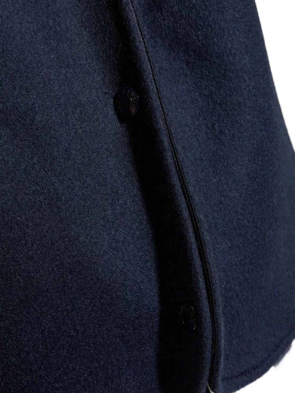 Giubbotti Cappotto in Lana Con Zip Moncler Blu scuro Donne