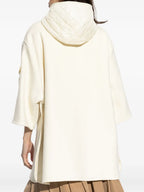 Jacken Reißverschluss-Wollcape Moncler Weiß Damen