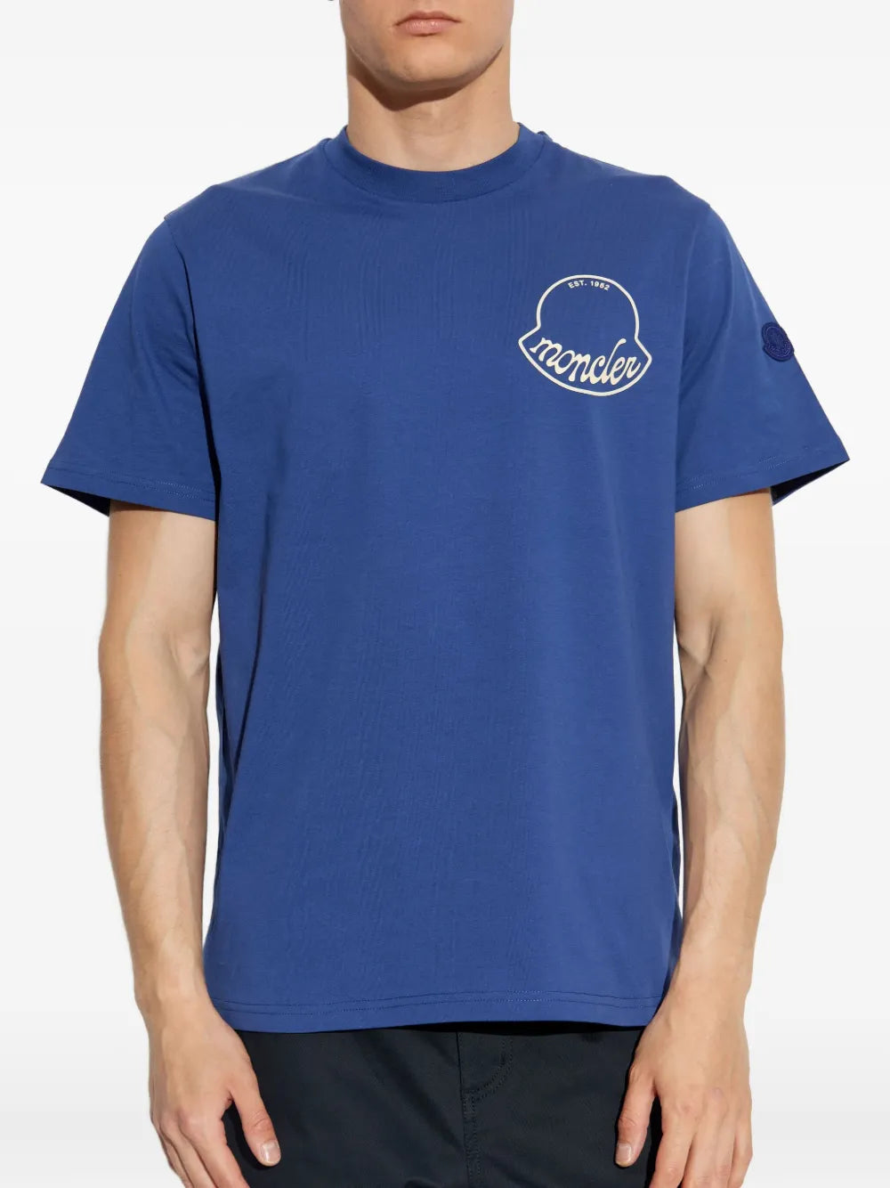 T-Shirts Logo T-Shirt Moncler Dunkelblau Herren