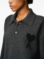 Polos Polo en laine Ami PARIS Gris Homme