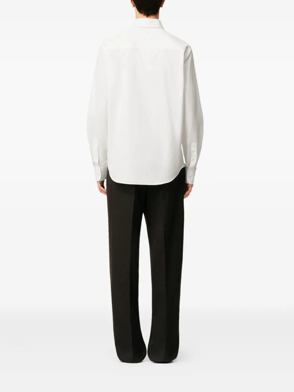 Image of the white Ami heart shirt from the brand Ami PARIS for Men - Autumn-Winter Season 2025 - Detailed View 4