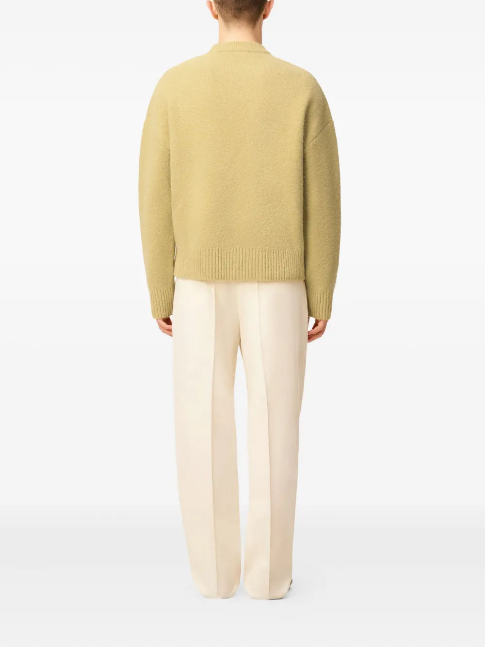 Image of the Ami heart sweater from the brand Ami PARIS for Unisex - Autumn-Winter Season 2025 - Detailed View_4